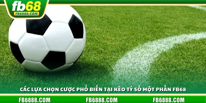 Các lựa chọn cược phổ biến tại kèo tỷ số một phần FB68