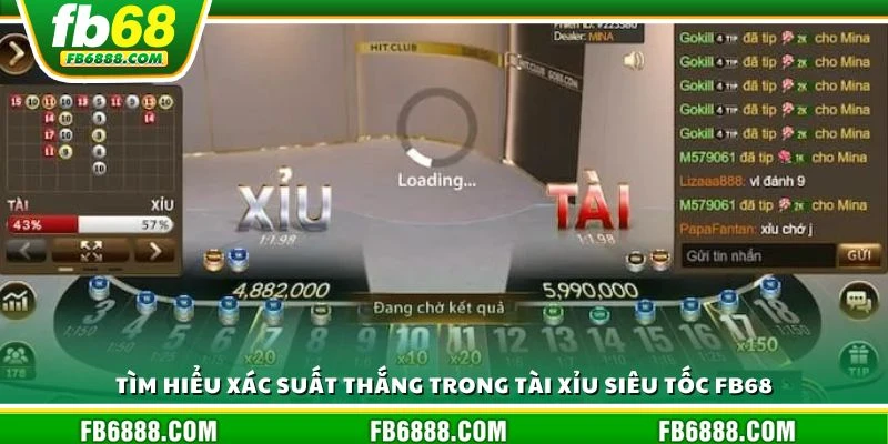 Tìm hiểu xác suất thắng trong tài xỉu siêu tốc FB68